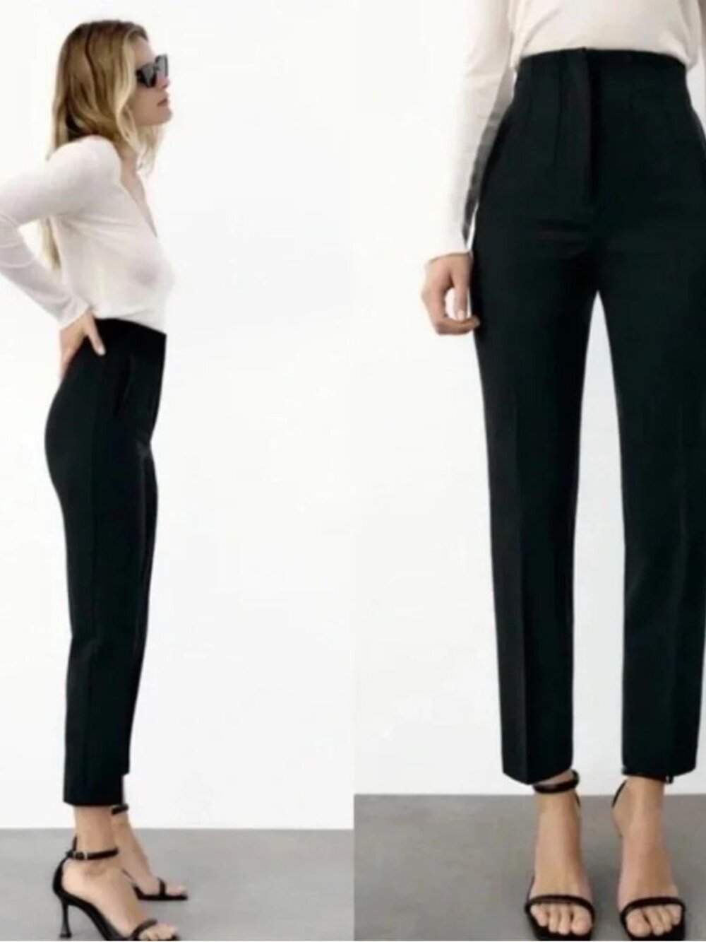 Zara High-Waisted Pants Black | XS